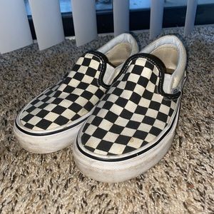 checkered slip on vans